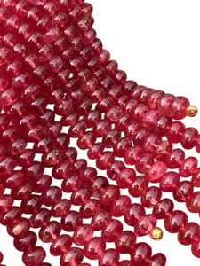 Cuentas Rondelle facetadas de espinela roja Natural 3mm 4mm 5mm hebra de piedras preciosas sueltas para collar pulsera fabricación de joyas al por mayor - Product Image 2
