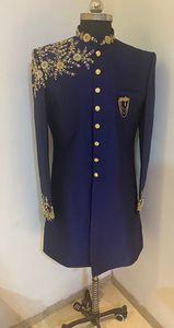 NEW--LATEST & BEAUTIFUL--EMBROIDERY on SHERWANI on SILK FABRIC & ALSO MATCHING SHOE WITH DRESS for PARTY-WEAR/WEDDING @ 2023 - Product Image 2