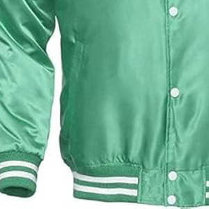 Chaquetas de cuero con bordado de letras de retazos chaqueta universitaria con cierre de botón de manga larga Hipster para hombres hecha en Pakistán - Product Image 3