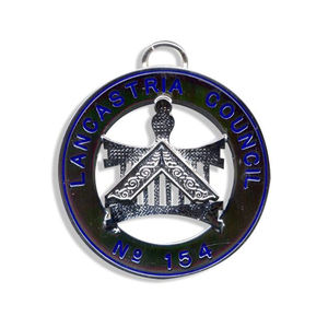 Joya de cuello de Regalia masónica de fabricación profesional, joya de collarette de gran prefecto de distrito adjunto aliado chapada en plata personalizada - Product Image 5