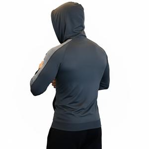 Sudadera Deportiva con Logotipo Personalizado al por Mayor, Sudadera Ajustada para Hombre, Chaqueta Deportiva de Poliéster y Elastano - Product Image 3