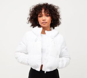 Abrigos de invierno para mujer OEM personalizados 2022, Chaqueta corta hinchada con relleno de algodón, abrigo de otoño Winier - Product Image 3