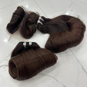 Prix usine Bouncy Funmi Egg Curls Super Double Cuticule Alignée Extensions de Cheveux Humains Vietnamiens à Donneur Unique Style Fumi - Product Image 6