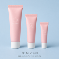 Tube de baume à lèvres personnalisé 20 ml, rose, souple, en PE, pour gloss, tube cosmétique vide, vente en gros, faible MOQ
