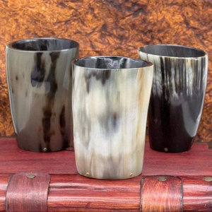 Super Quality Polished Natural Viking <b>Drinking</b> <b>Horn</b> Carvings Base Handmade Eco-Friendly Customizable <b>Horn</b> for Mead Beer Use - Product Image 4