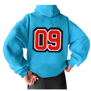 Fabricant pakistanais vente en gros de sweats à capuche brodés en chenille tissu doux avec logo personnalisé sweats à capuche brodés en chenille pour hommes - Product Image 2