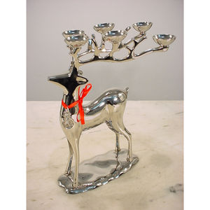 Bougeoir décoratif de candélabre de fête de mariage élégant bougeoir en argent pour la décoration de la maison bougeoir de noël - Product Image 6