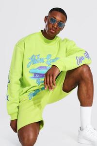 ชุดเสื้อผ้า2ชิ้นสำหรับผู้ชายชุดฤดูร้อนเสื้อยืดผ้าฝ้าย unisex ขนาดใหญ่และกางเกงขาสั้นระบายอากาศได้ดีซักได้สไตล์ลำลอง - Product Image 4