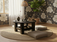 Table basse moderne, cadre de lit, canapé-lit en bois d'hévéa, MDF, placage de chêne, mobilier de maison, vente en gros, directement de l'usine, OEM ODM