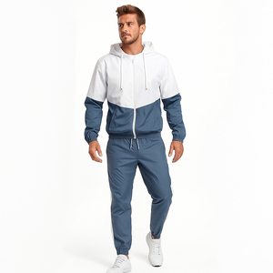 Ensemble deux pièces OEM pour homme : survêtement coupe-vent personnalisé avec short et veste demi-zippée en nylon – Collection 2026 - Product Image 5
