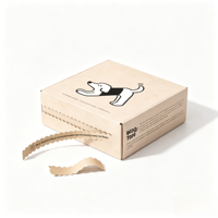 Boîte d'expédition en carton ondulé personnalisée avec bande déchirable, fermeture magnétique auto-scellante, écologique, pour emballage de friandises pour chiens et aliments pour animaux, colorée