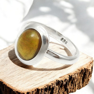 Pierre précieuse d'opale noire naturelle à la mode exclusive Octobre Birthstone Dainty Rings Fine Fashionable 925 Sterling Silver Jewelry Bulk - Product Image 5