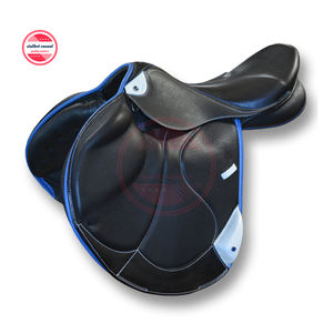 Selle en cuir pour l'équitation |   Selle de course professionnelle en cuir véritable pour cavaliers de saut, logo personnalisé - Product Image 1