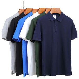 T-shirt en coton 100% pour homme, taille plus, imprimé sur mesure, de haute qualité, manches courtes, respirant, jersey uni, design pour polo - Product Image 1