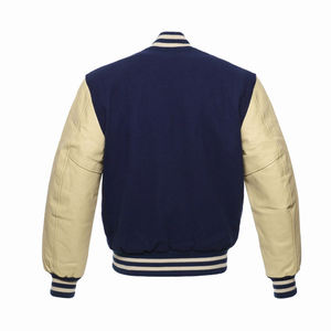 Low Price OEM/ODM Men's lettermen Jacket Custom Logo Leather Sleeves Jacket High Quality Wind Resistant Jackets - Product Image 2