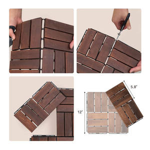 Baldosas de Madera de Acacia Vietnamita para Exterior, Encajables, Impermeables, Antideslizantes, Diseño Contemporáneo, Acabado Mate, Fácil de Pulir - Product Image 6