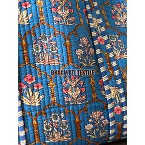 Sac fourre-tout à fleurs réversible en coton matelassé Boho fait à la main Fermeture à glissière durable écologique Logo personnalisé Tissu Casual Tassel - Product Image 4