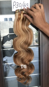 Extensions de cheveux humains malaisiens, non traités, à cuticules alignées, vierges, bruts, 30/613 colorés, Body Wave, provenant de la vierge indienne - Product Image 6