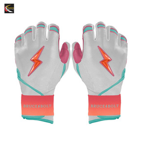 Guantes de Bateo de Béisbol Profesionales Bruce Bolt de Alta Calidad, Puños Largos, Cuero Dividido Premium, Antideslizantes, Logotipo y Diseño Personalizados - Product Image 5