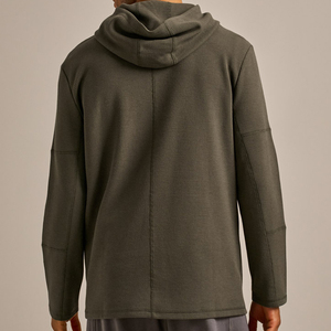 Gaufre hommes sweats à capuche bambou coton hommes sweats à capuche bio pull avec capuche personnalisé sweat surdimensionné DDP expédition - Product Image 5