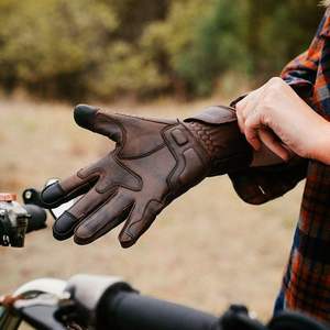 Gants d'équitation confortables en cuir et coton pour adultes et enfants toute l'année avec poignées pour l'hiver - Product Image 1