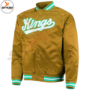High Quality Winter Custom Casual Leather Bomber Puffer Satin Jacket for Men with Wholesale Price - Product Image 5