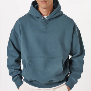 Fabricant de sweats à capuche en coton recadrée 500 gsm plaine premium en vrac y2k sweats à capuche conception personnalisée haute qualité vierge boxy hommes à capuche - Product Image 2