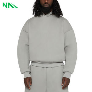 Ensemble de survêtement court en laine et coton épais personnalisé haute qualité Streetwear 500 GSM Survêtement à capuche d'hiver vierge - Product Image 3