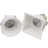 Spot Led intérieur encastré Gu10 Mr16, boîtier LED Spot Anti-éblouissement, coupe profonde ronde carrée, cadre de Spot