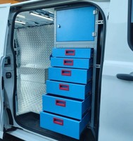Armoires de rangement modulaires pour fourgonnettes de haute qualité DETAY OEM/ODM, modernes/contemporaines, 6 tiroirs, structure démontable, revêtement électrostatique en poudre