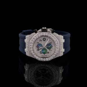 นาฬิกาข้อมือแฟชั่นสไตล์ฮิปฮอป สายยางประดับเพชรโมอิสซาไนต์ สำหรับผู้ชายมืออาชีพ ราคาดีที่สุด หรูหรา - Product Image 1