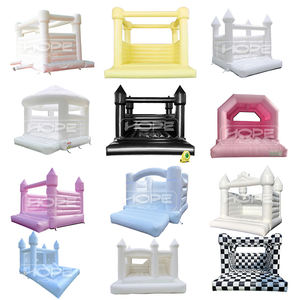 Kommerzielle Party Miete Hochzeit Geburtstag Hüpfburg 19 Fuß groß aufblasbares Hüpfburg weißes Hüpfhaus mit Weichspiel-Ballloch - Product Image 6