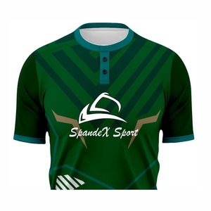 Camiseta de Béisbol Personalizada Sublimada, Transpirable, Talla Grande para Hombre, con Cuello en V y 2 Botones - Product Image 3