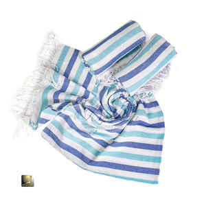 Toallas de playa de algodón turco ecológico, tejido plano ligero de secado rápido sin arena para uso en verano, absorbente, duradero, inspirado en Hammam - Product Image 3