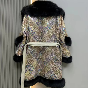 Manteaux en fourrure de mouton pour femmes, veste à taille ajustable, imperméable, à capuche, col montant de luxe, nouveau modèle d'hiver 2025 - Product Image 4