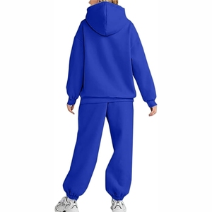 ชุดวอร์มมีซิปไซส์ใหญ่พิเศษสำหรับผู้หญิงชุดวอร์มน้ำหนักเบาเปิดไหล่ตกไซส์ใหญ่พิเศษ - Product Image 2