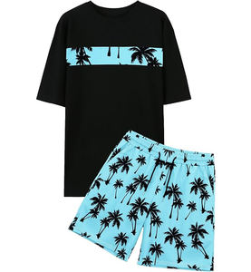 Conjunto para hombre en diferentes colores, ropa deportiva personalizada corta OEM, conjunto de pantalones cortos de verano para hombre, ropa de algodón para hombre - Product Image 1