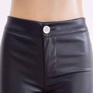 Best Selling High Performance <b>Women</b> <b>Leather</b> <b>Shorts</b> Top Seller Mid Waist Regular Fit Breathable Ladies <b>Leather</b> <b>Shorts</b> - Product Image 3