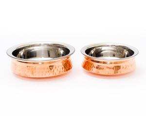 Bol de service en acier inoxydable D/W martelé côté cuivre 11 cm Taille disponible en 13 cm. Acier inoxydable de qualité supérieure et SS2 - Product Image 5