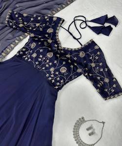 Bata de trabajo moderna de seda bordada con ropa de recepción Dupatta precio al por mayor prenda étnica - Product Image 6