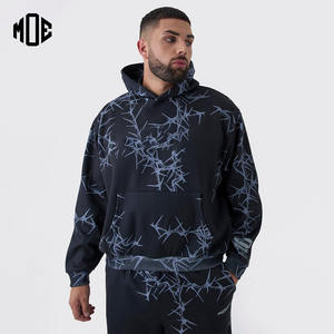 เสื้อฮู้ดซิปผ้าฝ้ายพิมพ์ลายลูกปัดสีพื้นสไตล์วินเทจสุดหรู ผ้าฝ้าย 100% หนานุ่มบุขนหนาสำหรับฤดูหนาว - Product Image 1