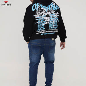 เสื้อฮู้ดแฟชั่นแบบสวมหัวสำหรับผู้ชายโอเวอร์ไซส์ดีไซน์แบบกำหนดเอง - Product Image 3