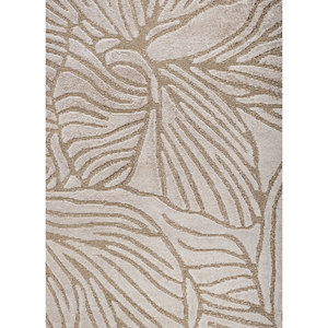 Tapis Aibz-1045 Azalea Ivoire en Soie de Bambou Noué à la Main avec Zari, Motif Floral Abstrait, Viscose 10mm pour la Maison, le Couloir, pour les Adolescents - Product Image 3