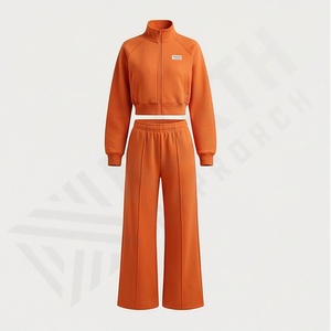 Chándal Deportivo Personalizado con Logotipo para Mujer, Ropa Casual de Alta Calidad, Precio de Fábrica, 100% Algodón Felpa, Chándal de Dos Piezas - Product Image 1