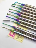 Kit d'instruments dentaires en acier de qualité médicale Rainbow, 10 pièces, pour restauration dentaire, nettoyage et remplissage des dents