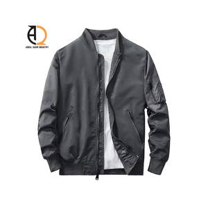 Bomber Jacket Plain Satin College Varsity Jacket Échantillon pour homme disponible - Product Image 3
