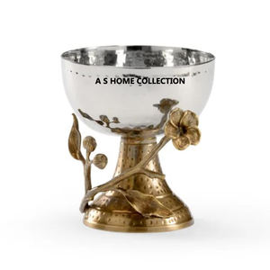 Snacks Bol De Service Nouveau Personnalisé Plaqué Or En Aluminium Métal Texture Martelée Statue Humaine Conception Bol Rond - Product Image 4