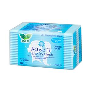 Servilletas sanitarias sin perfume para Laurier Active Fit 40's X 24 Pack de 40 - Product Image 1