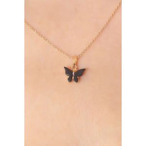 Oro nero colore farfalla figura donna collana regalo gioielli accessori collana colore oro gioielli donne gioielli