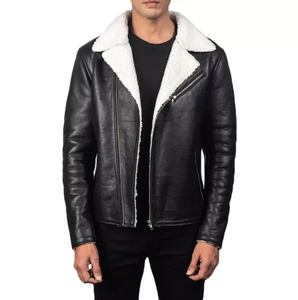 Vente en gros d'usine de vestes unies pour hommes à la mode vestes en cuir de style moto pour homme grande taille vestes pour hommes conceptions personnalisées - Product Image 3
